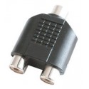 Adaptor 1 RCA mama - 2 RCA mama, plastic, mono Sal Home AC 18K