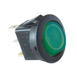 Comutator basculant 1 cont, 12V cu bec, verde Sal Home AKV 12