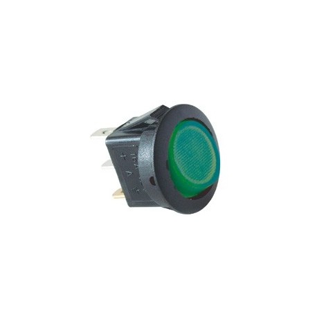 Comutator basculant 1 cont, 12V cu bec, verde Sal Home AKV 12