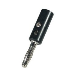 Conector banana tata, negru Sal Home BD 4/BK