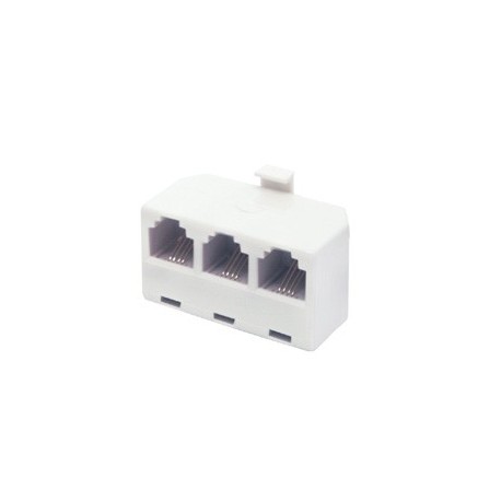 Distribuitor telefon, 6P4C, 1t-3m, alb Sal Home TS 16-3WH/X