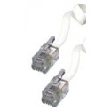 Cablu racord receptor telefonic, 3m, 4P4C Sal Home T 6-3WH/X