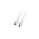 Cablu coaxial mama - tata, alb, 3m Sal Home RF 3X