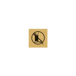 Panou, interzis alimente-bauturi, auriu Sal Home GF 06/GD