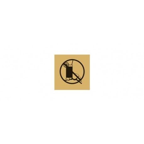 Panou, interzis alimente-bauturi, auriu Sal Home GF 06/GD