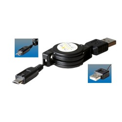 Cablu incarcare USB micro, poate fi bobinat, Sal Home SA 041