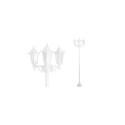 Lampa cu stativ Gardea pt exterior, 3, 210 cm, alba, 3xE27, max. 60W, IP 44, Sal Home 7055H