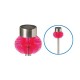 Lampa solara de gradina din plastic, cu decor, pink, Sal Home MX 838/P