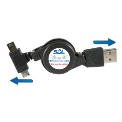 Cablu incarcare microUSB, 2in1, Sal Home SA 051