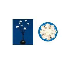 Decoratiune lemn pentru masa cu LED-uri, inaltime 38 cm, 8 buc LED-uri, culoare alba, calda, Sal Home KAD 17