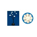 Decoratiune lemn pentru masa cu LED-uri, inaltime 38 cm, 8 buc LED-uri, culoare alba, calda, Sal Home KAD 17