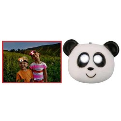 Lanterna frontala, panda, 2 LED-uri, Sal Home HLP 2 P